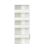VIYET 71H Étagère de rangement coulissante multifonctionnelle à 7 niveaux, étagère ouverte unilatérale, organisateur pour cuisine, salon et espaces étroits, blanche