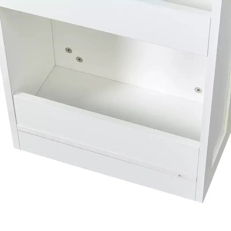 VIYET 71H Étagère de rangement coulissante multifonctionnelle à 7 niveaux, étagère ouverte unilatérale, organisateur pour cuisine, salon et espaces étroits, blanche