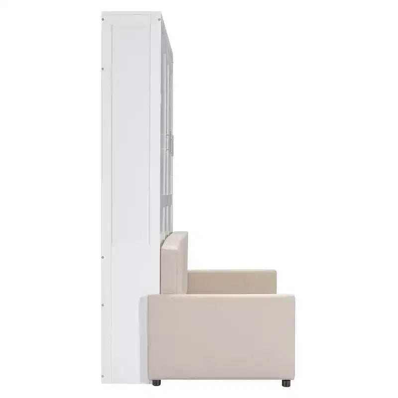 Lit mural escamotable moderne Luxystar Queen avec coussin