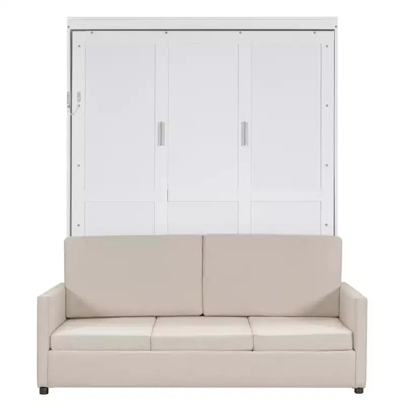 Lit mural escamotable moderne Luxystar Queen avec coussin
