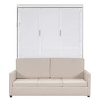 Lit mural escamotable moderne Luxystar Queen avec coussin