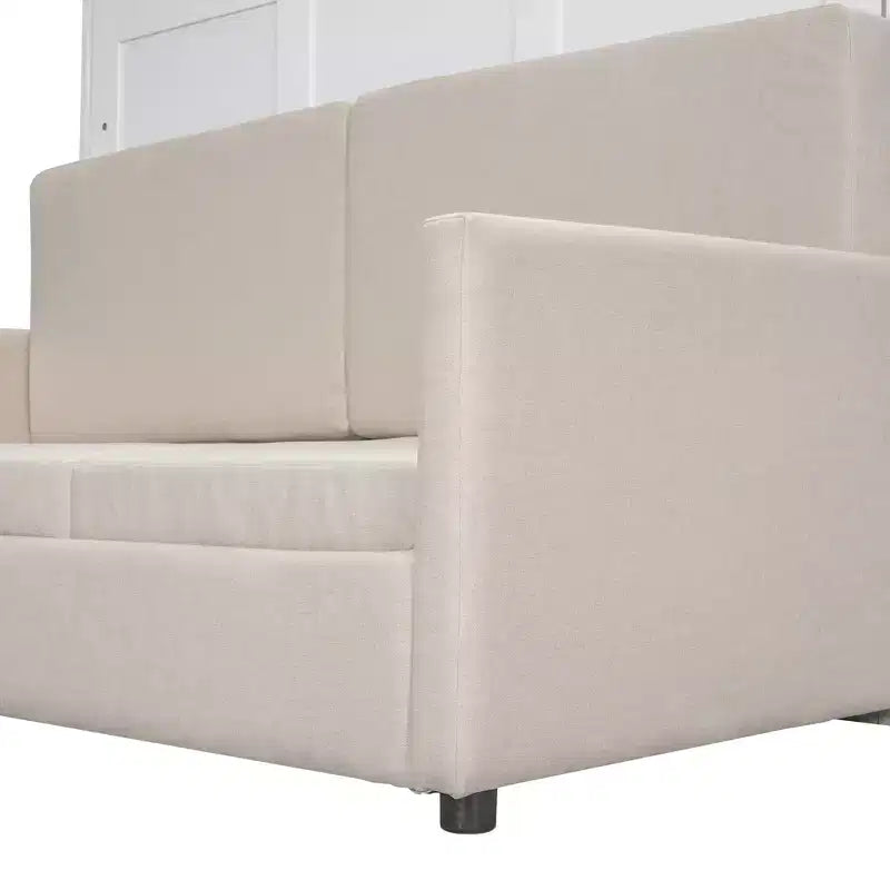 Lit mural escamotable moderne Luxystar Queen avec coussin