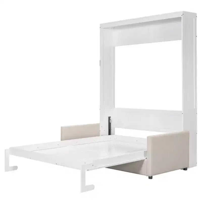 Lit mural escamotable moderne Luxystar Queen avec coussin