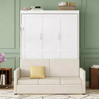 Lit mural escamotable moderne Luxystar Queen avec coussin