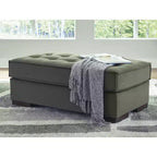 Pouf accent surdimensionné Signature Design by Ashley Marlow Peak, revêtement en polyester capitonné, vert olive