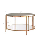 Table basse Celsus - Or champagne/Marbre blanc - iNSPIRE Q