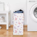 Panier à linge pliable pour fille Sweet Jojo Designs avec poignées papillon rose et violet