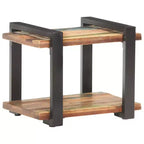 vidaXL Table de chevet Bois naturel Bois de manguier brut, fer Moyen