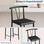 Tabourets de bar modernes confortables, lot de 2 ou 4, chaises de 63,5 cm de hauteur de comptoir avec dossier et repose-pieds, revêtement en similicuir, pour îlot de cuisine, salle à manger