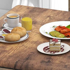 Ensemble de salle à manger 3 pièces pour 2, Table de cuisine industrielle en bois et 2 chaises rembourrées en cuir PU avec cadre en métal pour petit espace, appartement