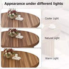 COZONY Petite Table Basse Ronde 85 cm avec Plateau Épais, Pieds Cannelés, Table d'Appoint pour Salon Chambre, Montage Facile