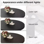 COZONY Petite Table Basse Ronde 85 cm avec Plateau Épais, Pieds Cannelés, Table d'Appoint pour Salon Chambre, Montage Facile