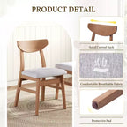 GDFStudio Maddox - Chaises modernes (lot de 4) avec dossier en bois courbé et assise en tissu gris