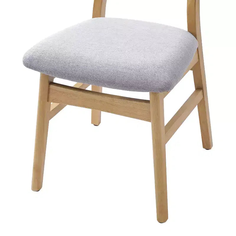 GDFStudio Maddox - Chaises modernes (lot de 4) avec dossier en bois courbé et assise en tissu gris