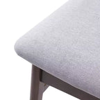 GDFStudio Maddox - Chaises modernes (lot de 4) avec dossier en bois courbé et assise en tissu gris