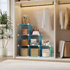 Étagère de rangement modulaire à 6 casiers en fil métallique, casiers de rangement métalliques, meuble de rangement ouvert pour entrée, chambre, salon, bureau