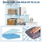 Étagère de rangement modulaire à 6 casiers en fil métallique, casiers de rangement métalliques, meuble de rangement ouvert pour entrée, chambre, salon, bureau