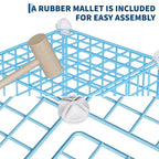 Étagère de rangement modulaire à 6 casiers en fil métallique, casiers de rangement métalliques, meuble de rangement ouvert pour entrée, chambre, salon, bureau