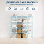 Étagère de rangement modulaire à 6 casiers en fil métallique, casiers de rangement métalliques, meuble de rangement ouvert pour entrée, chambre, salon, bureau