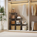 Étagère de rangement modulaire à 6 casiers en fil métallique, casiers de rangement métalliques, meuble de rangement ouvert pour entrée, chambre, salon, bureau
