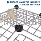 Étagère de rangement modulaire à 6 casiers en fil métallique, casiers de rangement métalliques, meuble de rangement ouvert pour entrée, chambre, salon, bureau