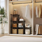 Étagère de rangement modulaire à 6 casiers en fil métallique, casiers de rangement métalliques, meuble de rangement ouvert pour entrée, chambre, salon, bureau