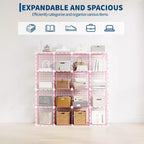 Étagère de rangement modulaire à 6 casiers en fil métallique, casiers de rangement métalliques, meuble de rangement ouvert pour entrée, chambre, salon, bureau