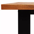 vidaXL Table de salle à manger à bord naturel Table de dîner pour cuisine Bois d'acacia massif