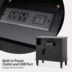 Lot de 2 tables d'appoint à 3 tiroirs Teodosia | Hulala Home-NOIR