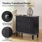 Lot de 2 tables d'appoint à 3 tiroirs Teodosia | Hulala Home-NOIR
