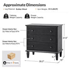 Lot de 2 tables d'appoint à 3 tiroirs Teodosia | Hulala Home-NOIR