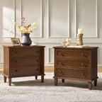 Lot de 2 tables d'appoint à 3 tiroirs Teodosia | Hulala Home-NOIR