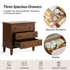 Lot de 2 tables d'appoint à 3 tiroirs Teodosia | Hulala Home-NOIR