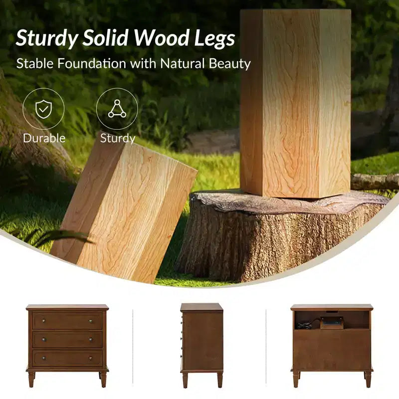 Lot de 2 tables d'appoint à 3 tiroirs Teodosia | Hulala Home-NOIR