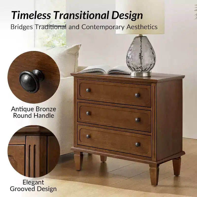 Lot de 2 tables d'appoint à 3 tiroirs Teodosia | Hulala Home-NOIR