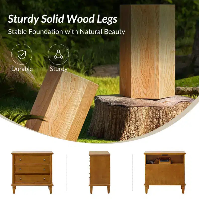 Lot de 2 tables d'appoint à 3 tiroirs Teodosia | Hulala Home-NOIR