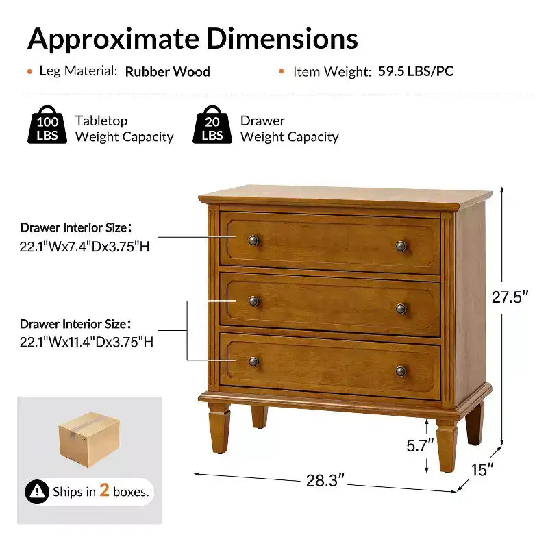 Lot de 2 tables d'appoint à 3 tiroirs Teodosia | Hulala Home-NOIR