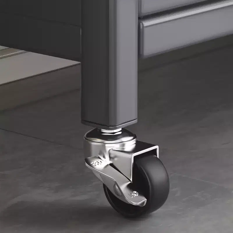 Étagère de cuisine haute de 65 po avec armoire à porte basculante, support de micro-ondes à 5 niveaux, bar à café, Gris