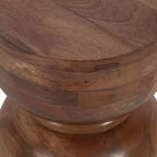 Table d'appoint unique, bout de canapé ou petite table de chevet pour la décoration intérieure - Table moderne en bois de manguier poli, idéale pour les petits espaces - 18 Or