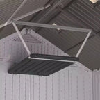 Suncast Lot de 3 Étagères Verticales pour Abri de Jardin, Rangement d'Extérieur Suspendu Gain de Place, Noir
