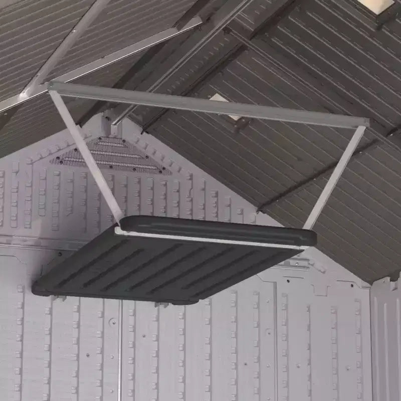 Suncast Lot de 3 Étagères Verticales pour Abri de Jardin, Rangement d'Extérieur Suspendu Gain de Place, Noir