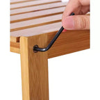 SONGMICS Étagère de Rangement en Bambou, Étagère à 5 Niveaux, Multifonctionnelle, pour Entrée, Salle de Bain, 26 x 60 x 130 cm