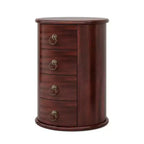 Table de chevet GDFStudio Lytton Mid-Century Modern en bois massif avec 4 tiroirs