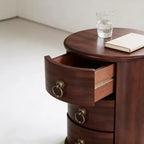 Table de chevet GDFStudio Lytton Mid-Century Modern en bois massif avec 4 tiroirs
