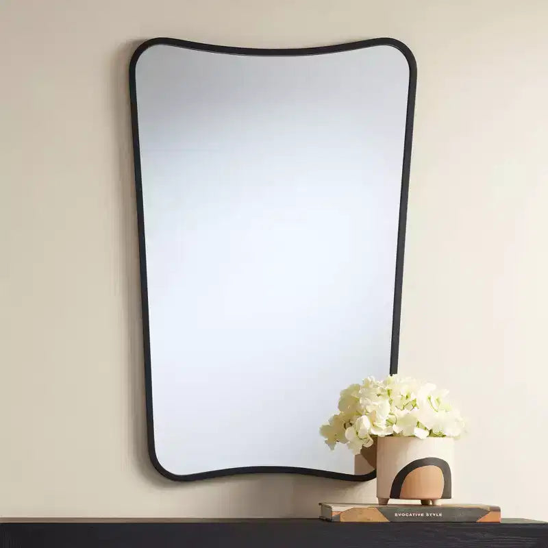 Miroirs muraux Uttermost Segundo en métal noir 22 x 34, lot de 2