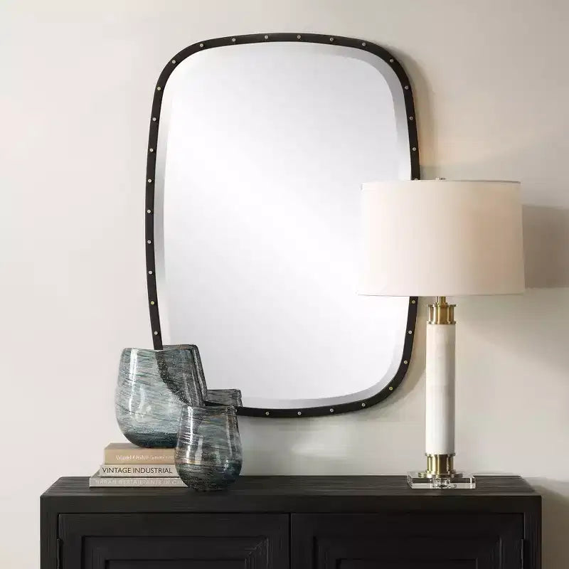 Miroir mural rectangulaire Uttermost Benedo Noir 26 x 36