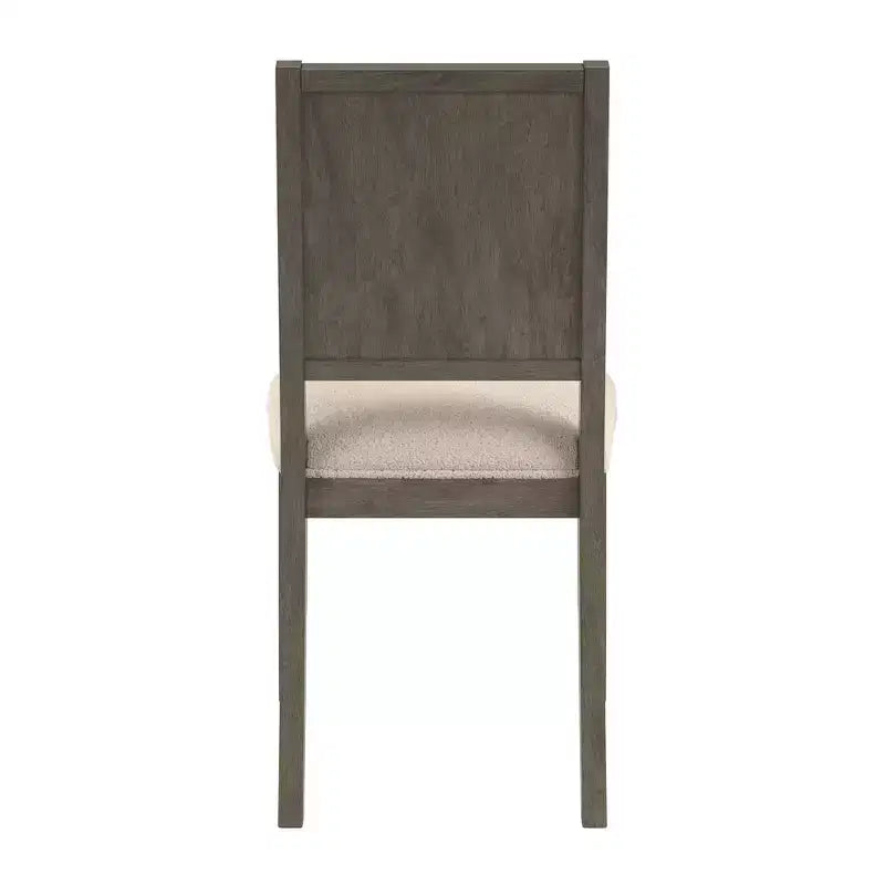 Chaise de salle à manger en tissu bouclé crème avec finition bois Fuske (lot de 2) - iNSPIREQ
