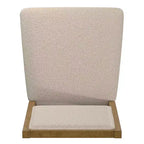 Chaise de salle à manger en tissu bouclé crème avec finition bois Fuske (lot de 2) - iNSPIREQ