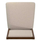 Chaise de salle à manger en tissu bouclé crème avec finition bois Fuske (lot de 2) - iNSPIREQ