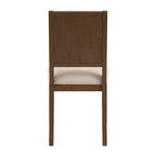 Chaise de salle à manger en tissu bouclé crème avec finition bois Fuske (lot de 2) - iNSPIREQ